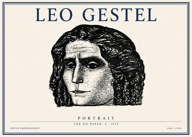 Leo Gestel Portrait No3 - Affiche