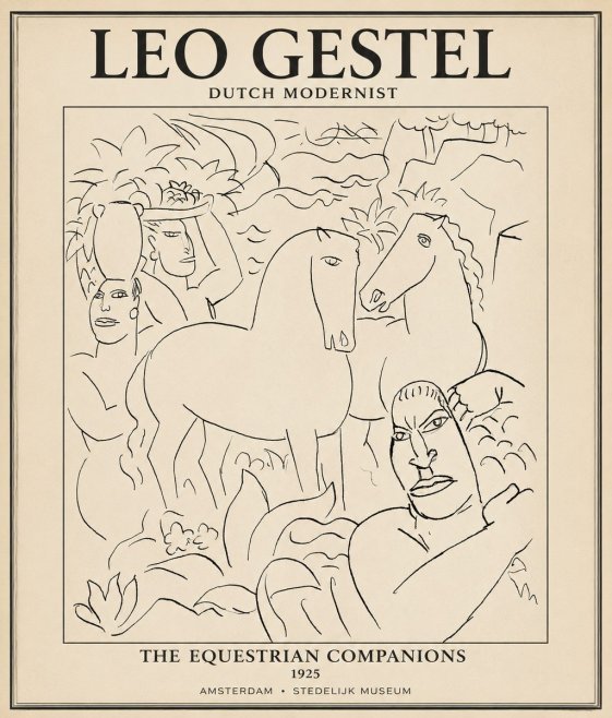 Leo Gestel The Equestrian Companions No1 - Affiche