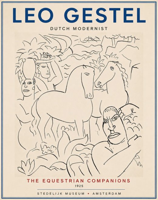 Leo Gestel The Equestrian Companions No4 - Affiche