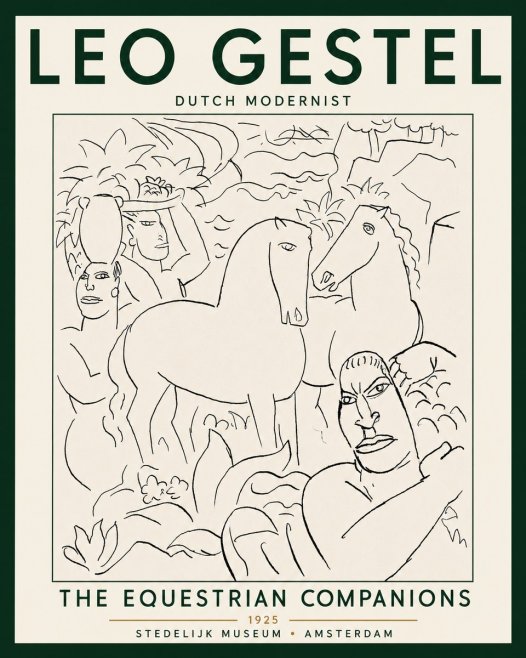 Leo Gestel The Equestrian Companions No5 - Affiche