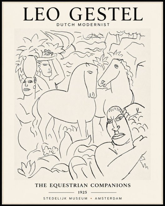 Leo Gestel The Equestrian Companions No6 - Affiche
