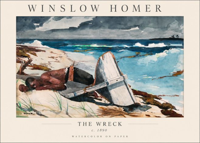 Winslow Homer The Wreck No3 - Affiche