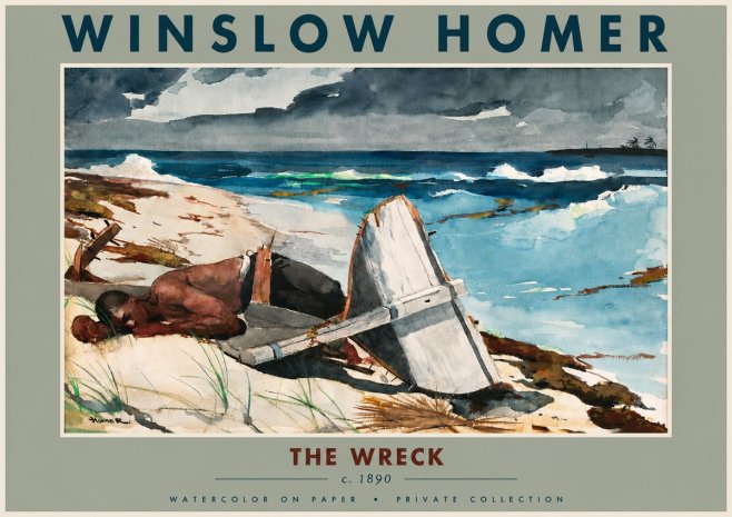 Winslow Homer The Wreck No4 - Affiche