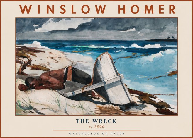 Winslow Homer The Wreck No6 - Affiche