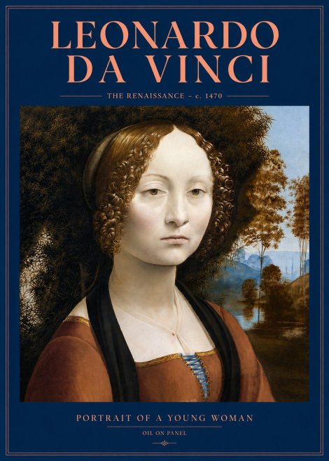 Leonardo da Vinci Portrait of a Young Woman I No3 - Affiche