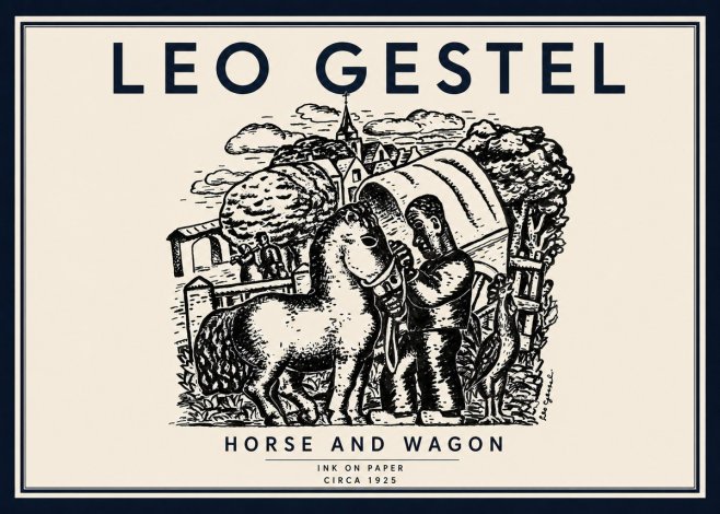 Leo Gestel Horse and Wagon No6 - Affiche