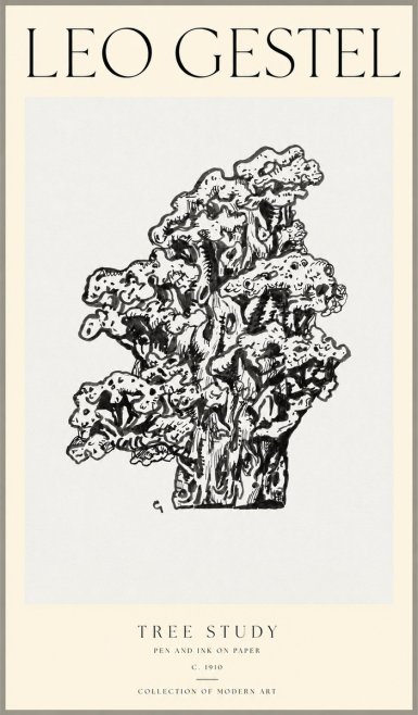 Leo Gestel Tree Study No1 - Affiche