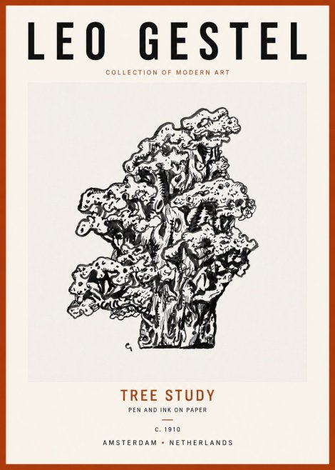 Leo Gestel Tree Study No6 - Affiche