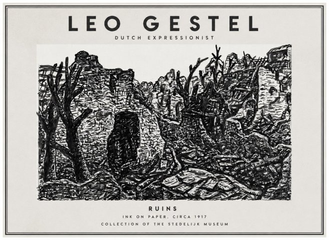 Leo Gestel Ruins No1 - Affiche