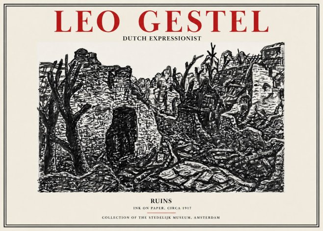 Leo Gestel Ruins No2 - Affiche
