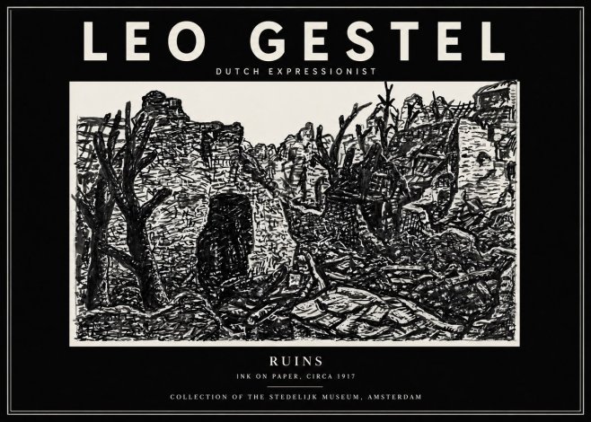 Leo Gestel Ruins No4 - Affiche