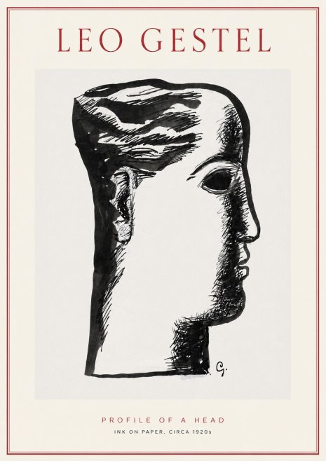 Leo Gestel Profile of a Head No2 - Affiche