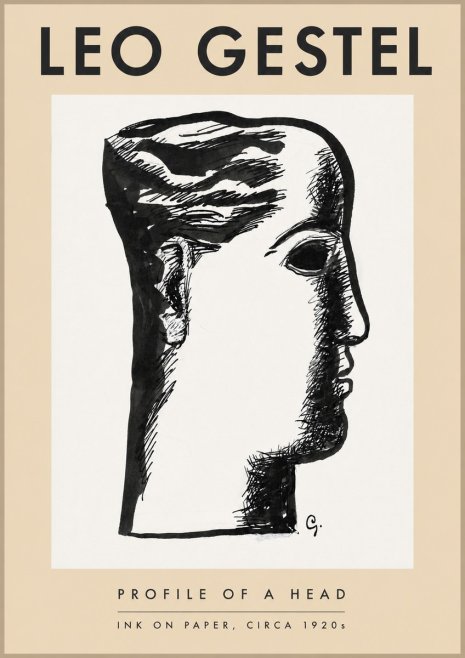 Leo Gestel Profile of a Head No3 - Affiche