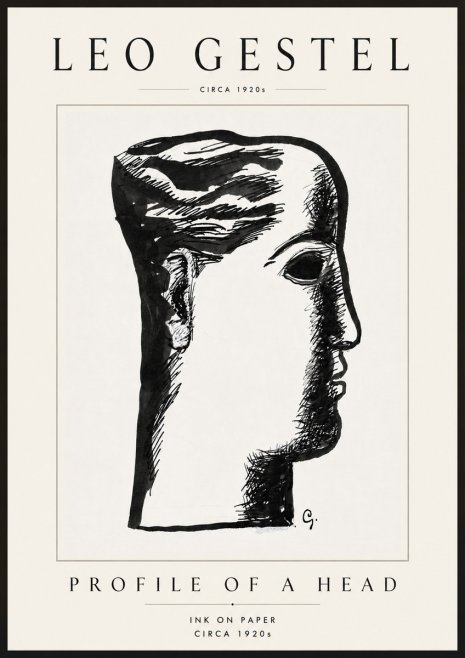 Leo Gestel Profile of a Head No6 - Affiche