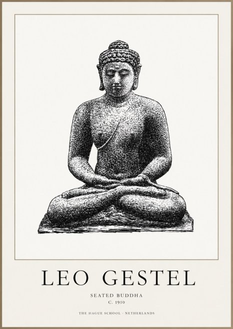 Leo Gestel Seated Buddha No1 - Affiche