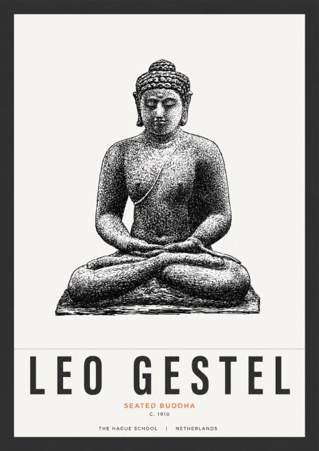 Leo Gestel Seated Buddha No3 - Affiche