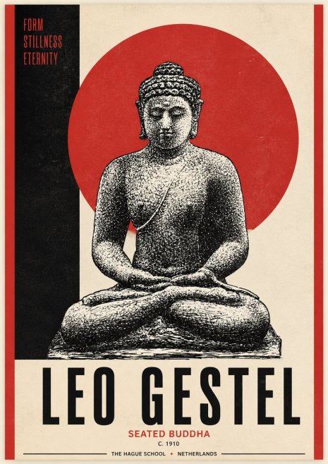 Leo Gestel Seated Buddha No4 - Affiche