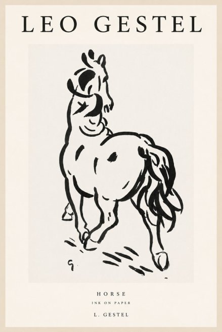 Leo Gestel Horse No1 - Affiche