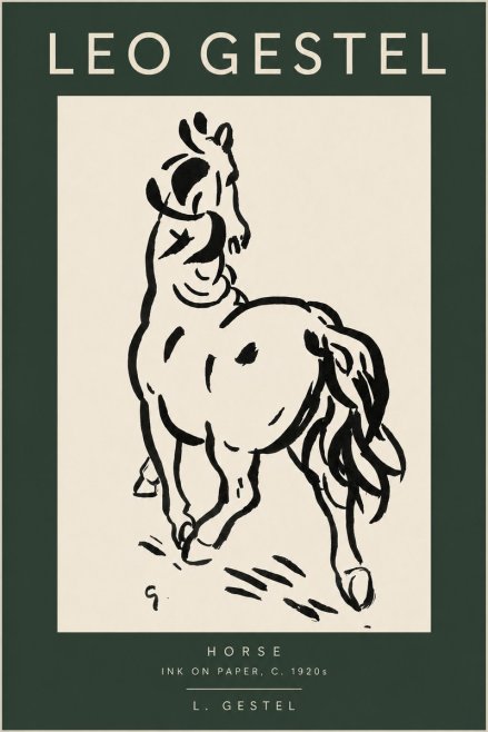 Leo Gestel Horse No2 - Affiche