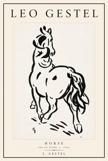 Leo Gestel Horse No5 - Affiche
