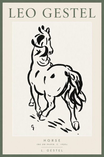 Leo Gestel Horse No6 - Affiche
