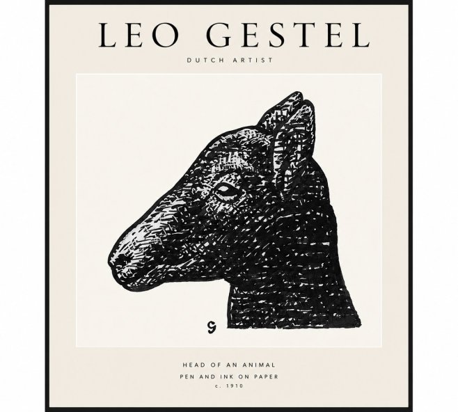 Leo Gestel Head of an Animal No1 - Affiche