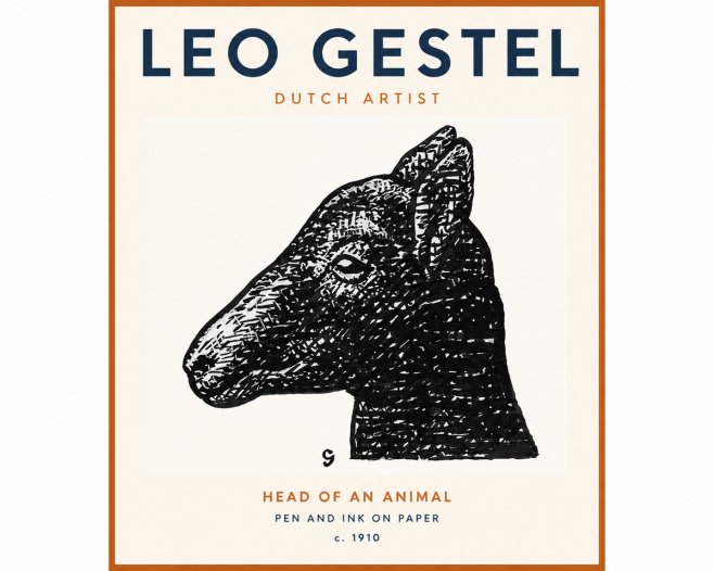Leo Gestel Head of an Animal No2 - Affiche