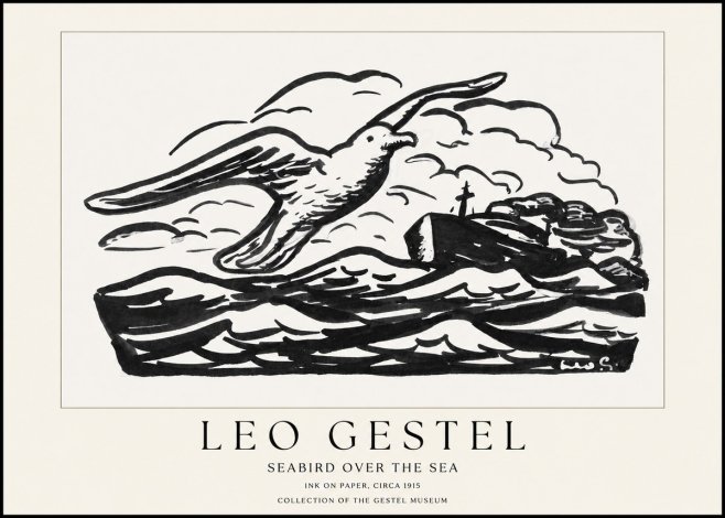 Leo Gestel Seabird over the Sea No1 - Affiche
