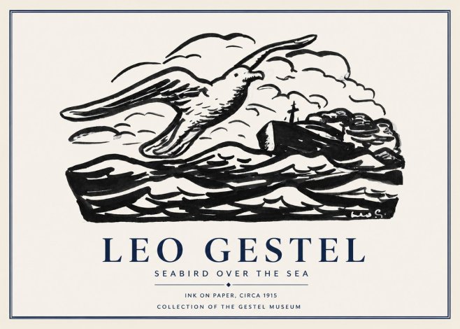 Leo Gestel Seabird over the Sea No2 - Affiche