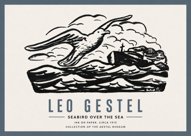 Leo Gestel Seabird over the Sea No5 - Affiche