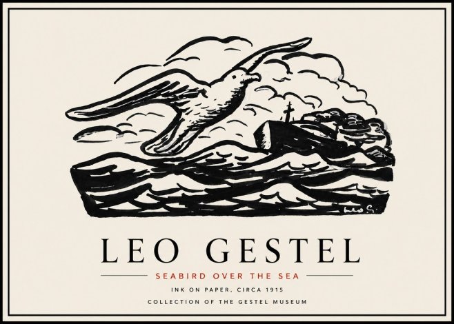 Leo Gestel Seabird over the Sea No6 - Affiche