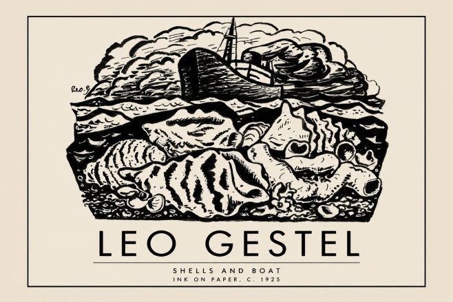 Leo Gestel Shells and Boat No2 - Affiche