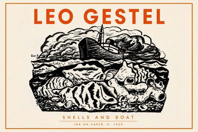 Leo Gestel Shells and Boat No4 - Affiche