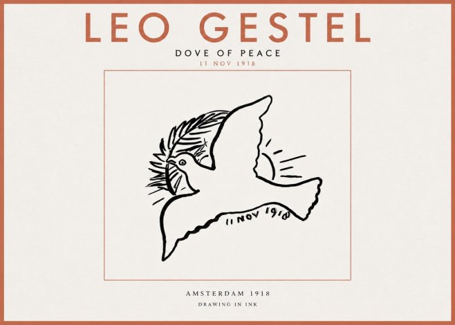 Leo Gestel Dove of Peace No5 - Affiche