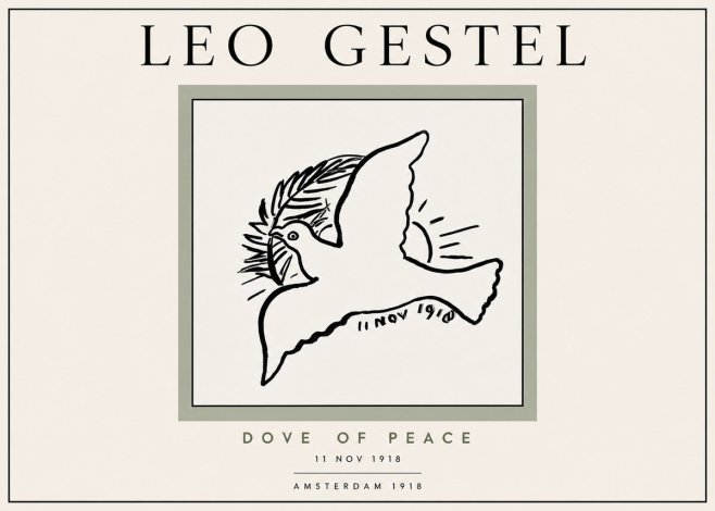 Leo Gestel Dove of Peace No6 - Affiche