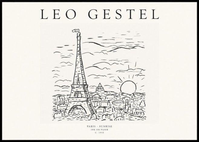 Leo Gestel Paris Sunrise No1 - Affiche