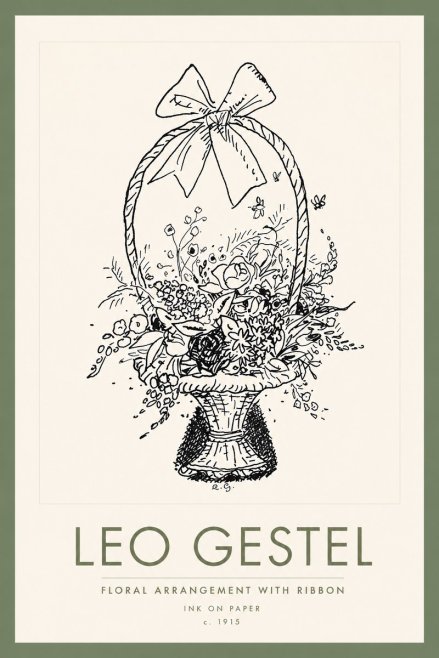 Leo Gestel Floral Arrangement with Ribbon No2 - Affiche