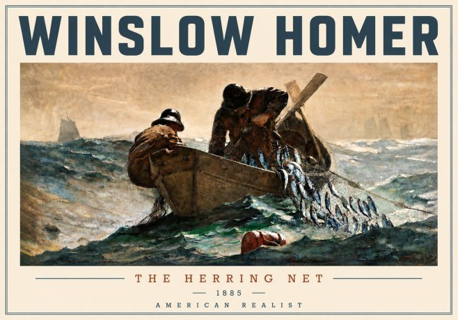 Winslow Homer The Herring Net I No5 - Affiche