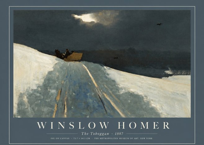 Winslow Homer The Toboggan No2 - Affiche