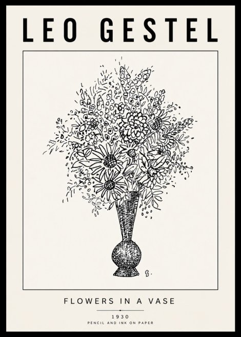 Leo Gestel Flowers in a Vase No6 - Affiche