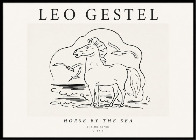 Leo Gestel Horse by the Sea No1 - Affiche