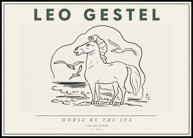 Leo Gestel Horse by the Sea No4 - Affiche