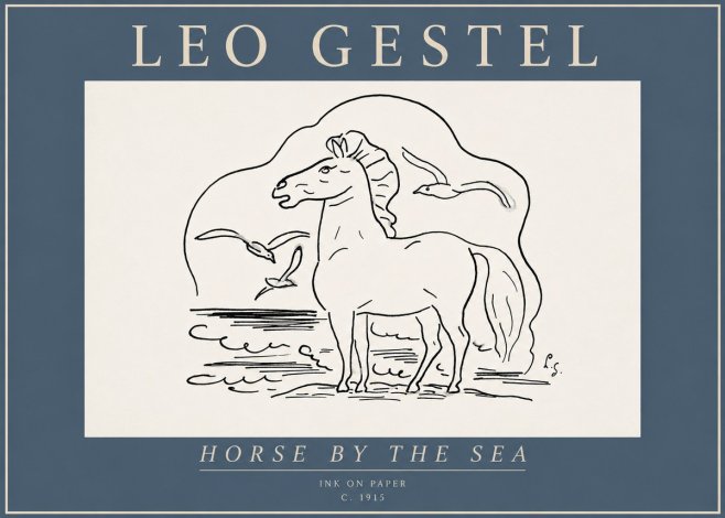 Leo Gestel Horse by the Sea No6 - Affiche
