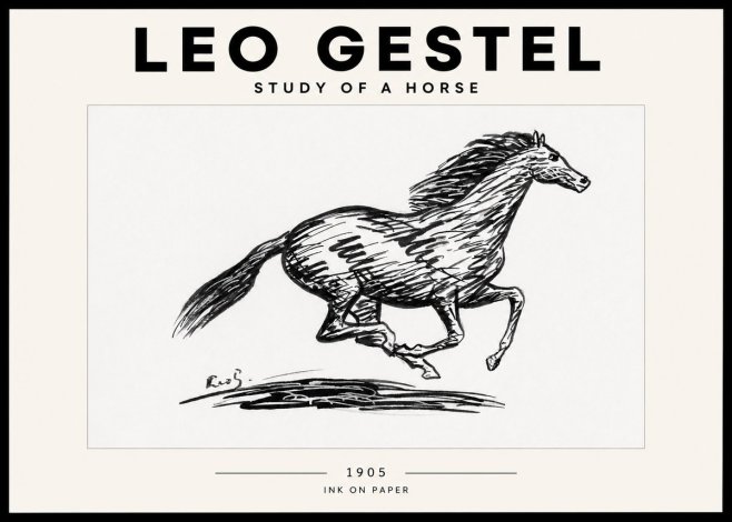 Leo Gestel Study of a Horse No2 - Affiche
