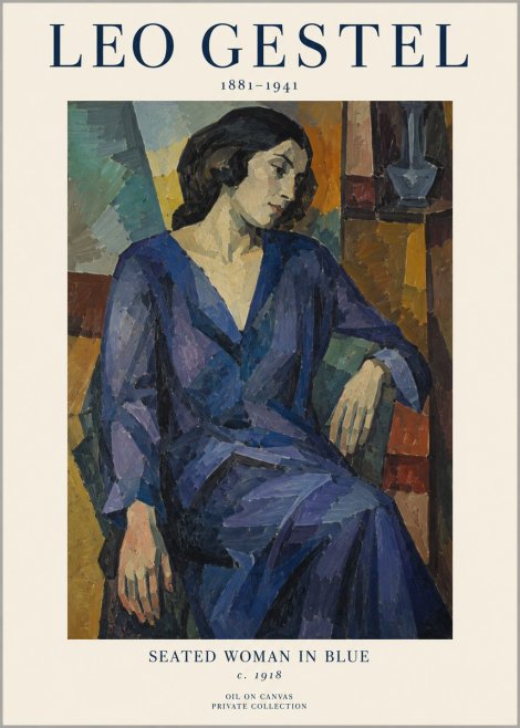 Leo Gestel Seated Woman in Blue No1 - Affiche