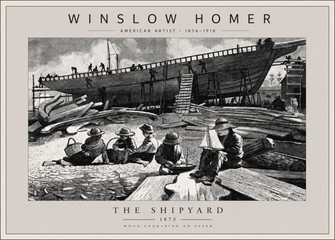 Winslow Homer The Shipyard No5 - Affiche