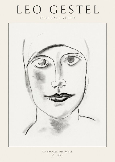 Leo Gestel Portrait Study I No1 - Affiche
