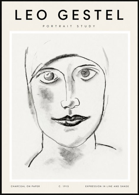 Leo Gestel Portrait Study I No2 - Affiche
