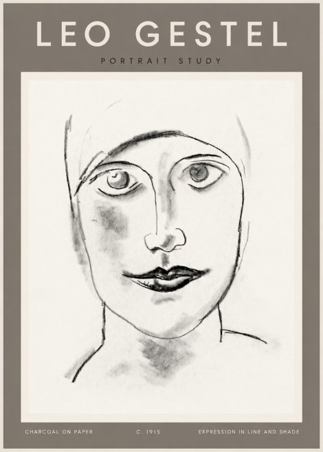 Leo Gestel Portrait Study I No3 - Affiche