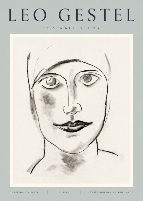 Leo Gestel Portrait Study I No5 - Affiche
